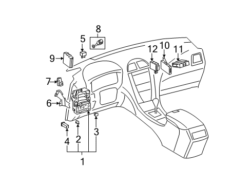 2007 Lexus ES350 Switches Relay Assy, Windshield Wiper Diagram for 85940-33140