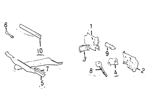 1986 Toyota Celica Radiator & Components Radiator Assembly Diagram for 16400-43040