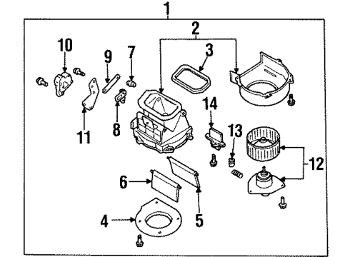 2000 Infiniti G20 Blower Motor & Fan Resistance-Electric Diagram for 27150-2J000