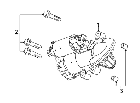 2022 Buick Envision Starter Starter Diagram for 55516671