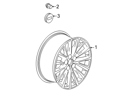 2022 Cadillac CT5 Wheels Wheel Diagram for 85155515