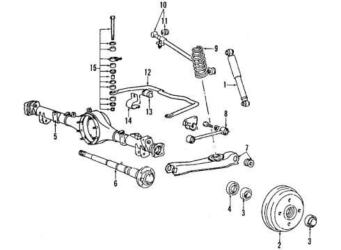 1989 Plymouth Colt Rear Brakes Cylinder-Wheel Diagram for MB950188