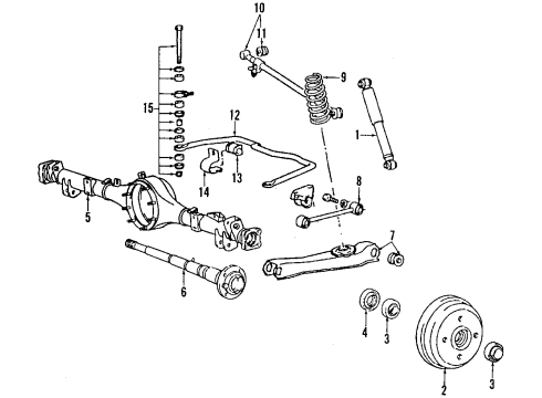 1989 Plymouth Colt Rear Brakes Rear Brake Disc Diagram for MB500555