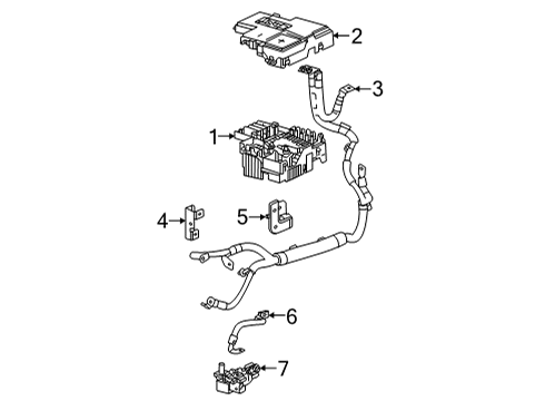 2022 Chevrolet Trailblazer Battery Cables Positive Cable Diagram for 42750503