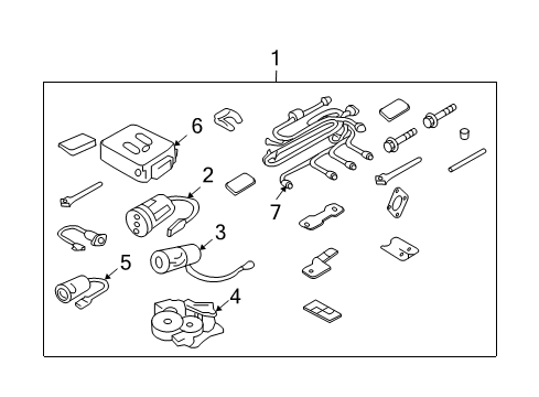 2007 Honda Ridgeline Electrical Components Back-Up Sensor Diagram for 08V67-S9V-1M003