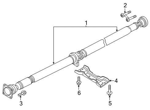 2016 Ford Explorer Drive Shaft - Rear Drive Shaft Diagram for FB5Z-4R602-A