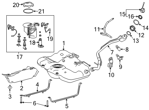 2019 Lexus ES350 Senders Pipe Sub-Assembly, Fuel Diagram for 77201-06350