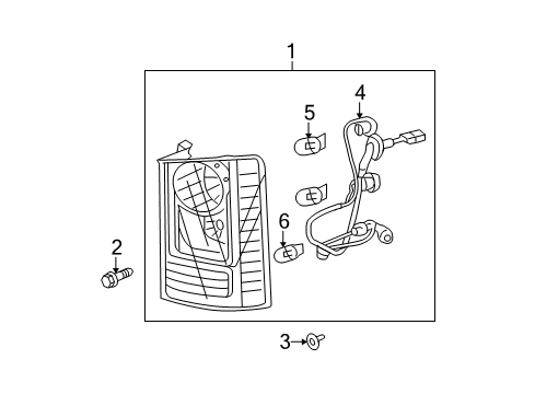 2010 Honda Pilot Bulbs Taillight Assy., R. Diagram for 33500-SZA-A02