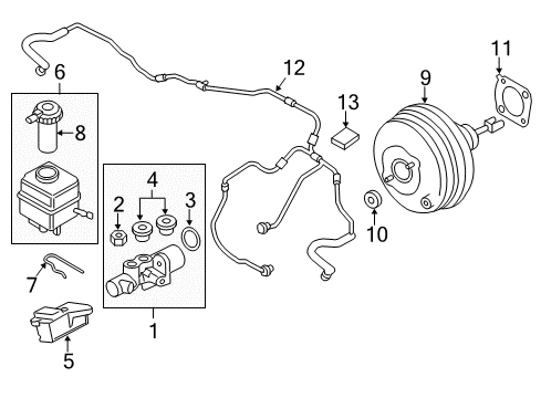 2012 BMW 750i Hydraulic System Vacuum Pipe Diagram for 11667564963
