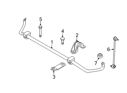 2012 BMW 750i Stabilizer Bar & Components - Front Stabilizer Front With Rubber Mounting Diagram for 31356788720