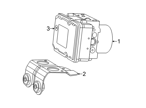 2022 Jeep Cherokee ABS Components Module-Anti-Lock Brake System Diagram for 68496424AA