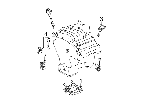 2001 Nissan Maxima Ignition System Seal-O Ring Diagram for 22131-38U01