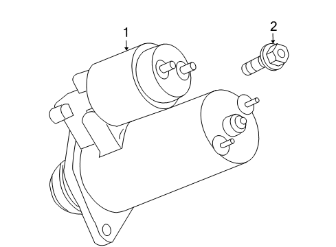 2010 Cadillac STS Starter Starter Diagram for 89017760