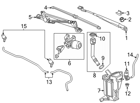 2019 Buick Encore Wiper & Washer Components Sensor Diagram for 84149672