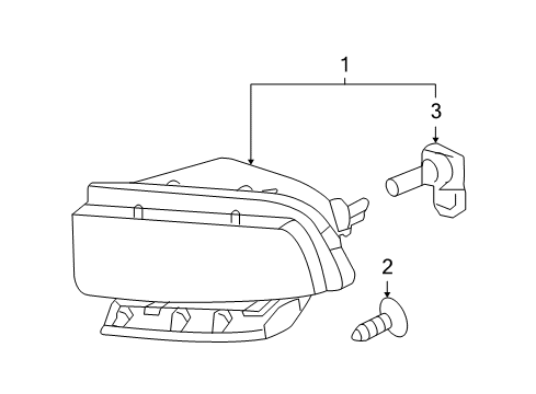 2008 Chevrolet Corvette Bulbs Fog Lamp Assembly Diagram for 25942592