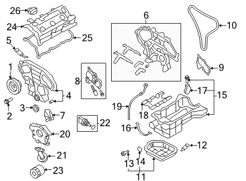 2014 Nissan Murano Powertrain Control Engine Camshaft Position Sensor Diagram for 23731-JA11B