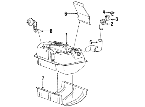 1984 Mitsubishi Montero Senders Fuel Tank Diagram for MB247387