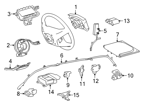 2013 Toyota Sienna Air Bag Components Diagnostic Unit Mount Bracket Diagram for 89175-08010