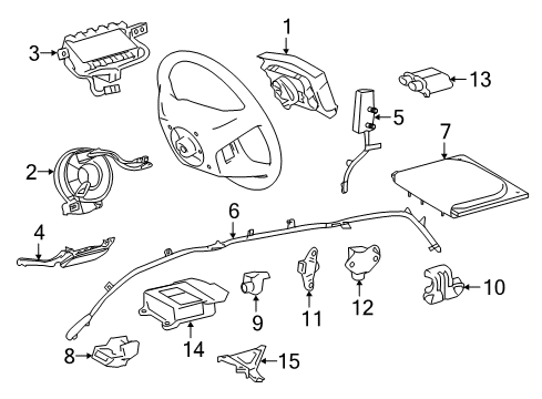2019 Toyota Sienna Air Bag Components Sensor, Air Bag, Front Diagram for 89173-09640