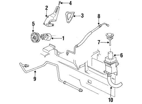 1996 Eagle Vision P/S Pump & Hoses, Steering Gear & Linkage Line-Power Steering Diagram for 4695851