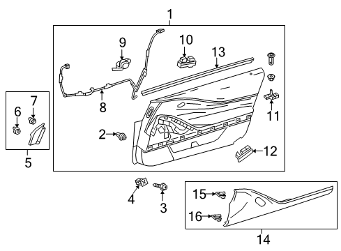 2022 Lexus LC500h Interior Trim - Door GARNISH, Front Door Lower Diagram for 67491-11010