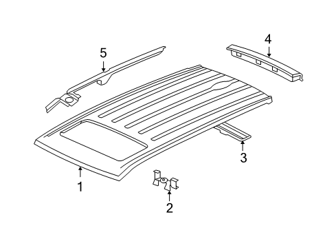2009 Honda Pilot Roof & Components Bracket, Map Lamp Diagram for 62162-SZA-A00ZZ