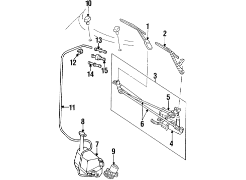 1999 Plymouth Breeze Wiper & Washer Components Nozzle-Washer Diagram for 4805241AB