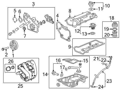 2014 Chevrolet Malibu Filters Filter Element Diagram for 20972655