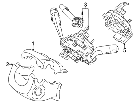 2022 Hyundai Ioniq 5 Shroud, Switches & Levers LEVER COMPLETE-SHIFT BY WIRE Diagram for 467W0-GI100-YGN