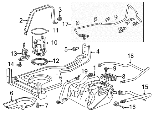 2016 Ram 2500 Emission Components Tube-UREA Filler Diagram for 68228783AB