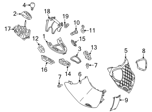 2007 Saturn Vue Front Door Lock Switch Diagram for 15892753