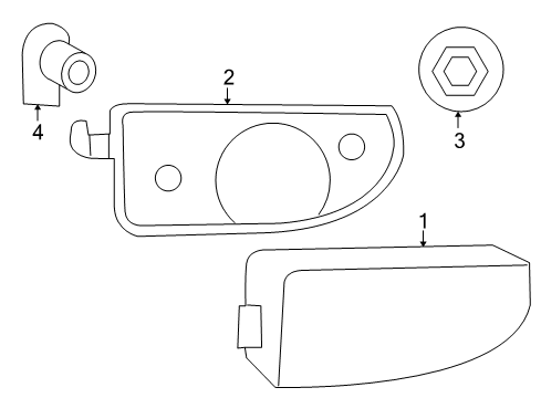 2007 Chrysler PT Cruiser Bulbs Front Fog Lamp Diagram for 4805856AB