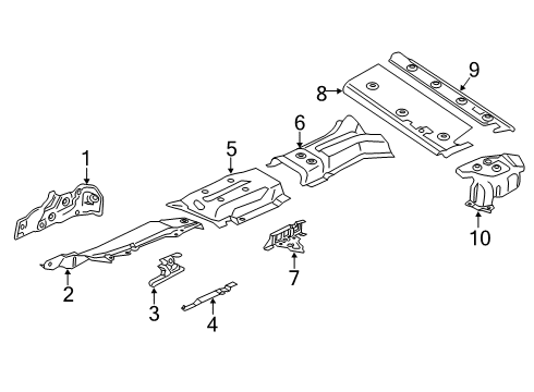 2021 BMW X5 Heat Shields HEAT INSULATION FRONT FRONT Diagram for 51487461772