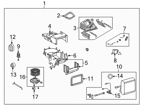 2001 Kia Spectra Air Conditioner Ac Suction Line Hose Assembly Diagram for 1K2B561459D