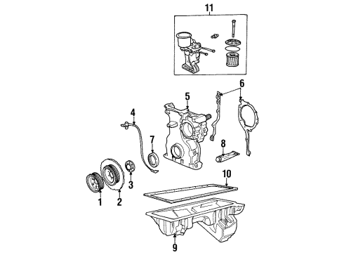 1993 BMW 325i Distributor Distributor Cap Diagram for 12111715905