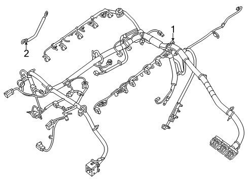 2016 Dodge Viper Wiring Harness Wiring-Engine Ground Diagram for 5035144AA