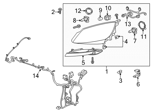 2016 Buick Verano Headlamps Harness Diagram for 23288173