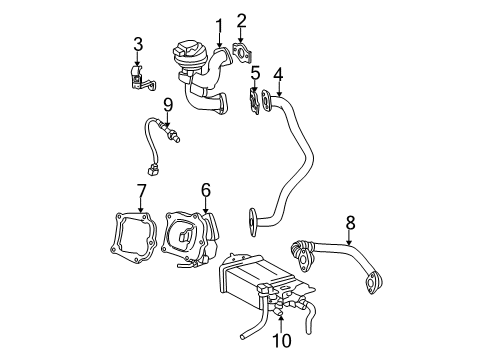 2003 Toyota Camry Emission Components Valve Sub-Assy, Ventilation Diagram for 12204-20020