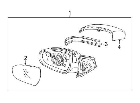 2019 Kia Sportage Mirrors Outside Rear View G/Holder Assembly, Left Diagram for 87611D9070