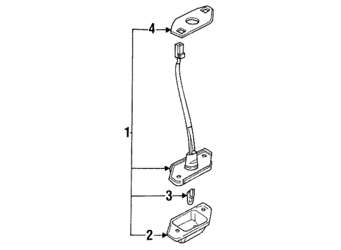 1997 Ford Probe Bulbs License Lamp Diagram for F52Z13550A