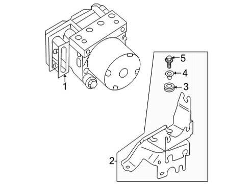 2021 Nissan Rogue ABS Components Bolt Diagram for 08110-6252G