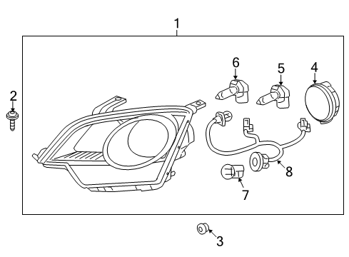 2013 Chevrolet Captiva Sport Headlamps Harness Diagram for 22923528