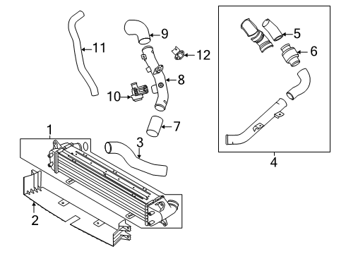 2021 Kia Soul Intercooler Hose-INTERCOOLER Out Diagram for 282612B785