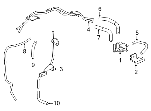 2021 Honda Civic Emission Components Tube, Air Bypass Valve Solenoid (D) Diagram for 36184-RPY-G01