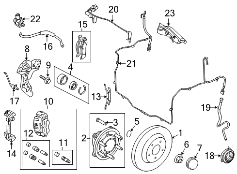 2009 Lincoln Navigator Anti-Lock Brakes ABS Control Unit Diagram for 9L1Z-2C219-F