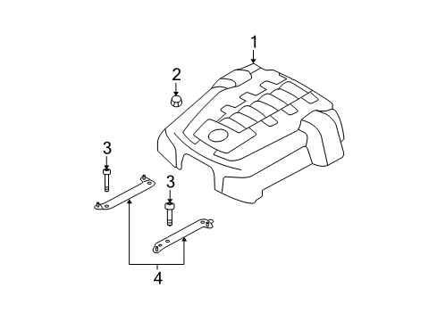 2007 BMW 550i Engine Appearance Cover Isa Screw Diagram for 07129901130