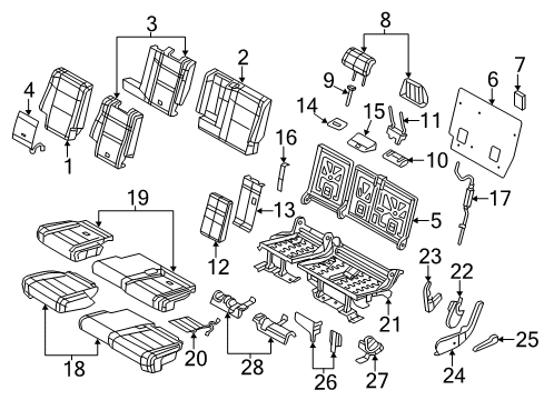 2011 Jeep Grand Cherokee Heated Seats Handle-RECLINER Diagram for 1TM57BD3AA