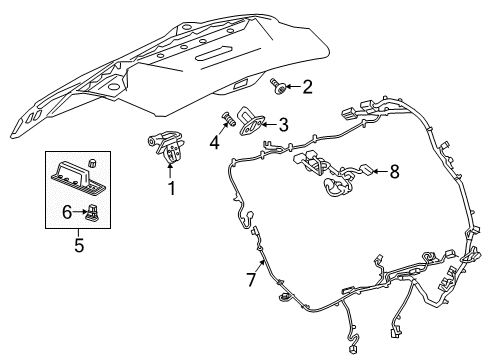 2019 Buick Envision Lift Gate - Lock & Hardware Wire Harness Diagram for 84617987