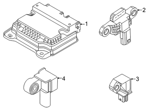 2022 Kia K5 Air Bag Components Sensor Assembly-A Type C Diagram for 95920L2100