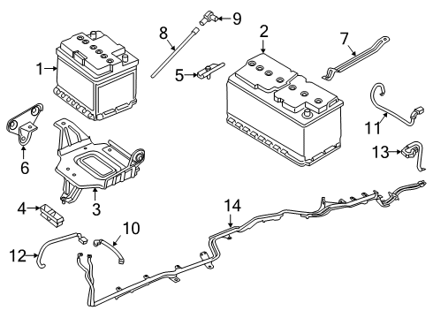 2020 BMW X7 Battery Degassing Hose, Battery Diagram for 61219311080